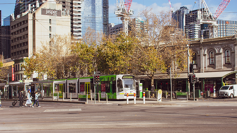 Melbourne tram scene