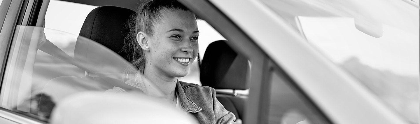 Young Girl Driving Car In Australia